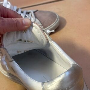 Oliver Cabell Low 1 Jolla Silver and White Sneakers